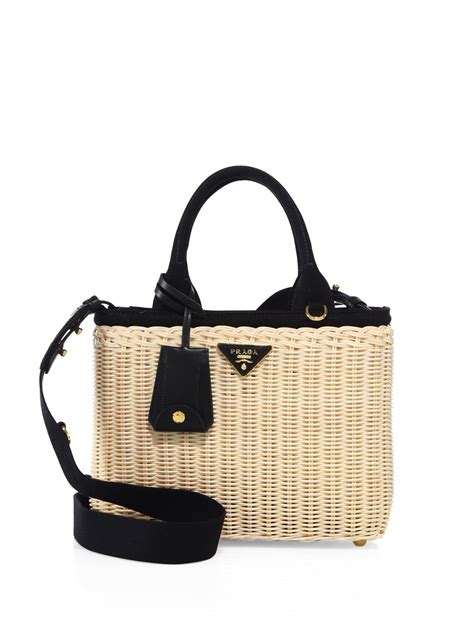 prada plastic beach bag|prada wicker tote bag.